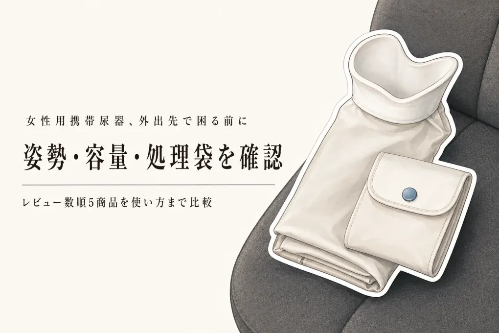 女性用携帯尿器・携帯トイレのレビュー数ランキング｜使う姿勢・容量・処理袋を比較