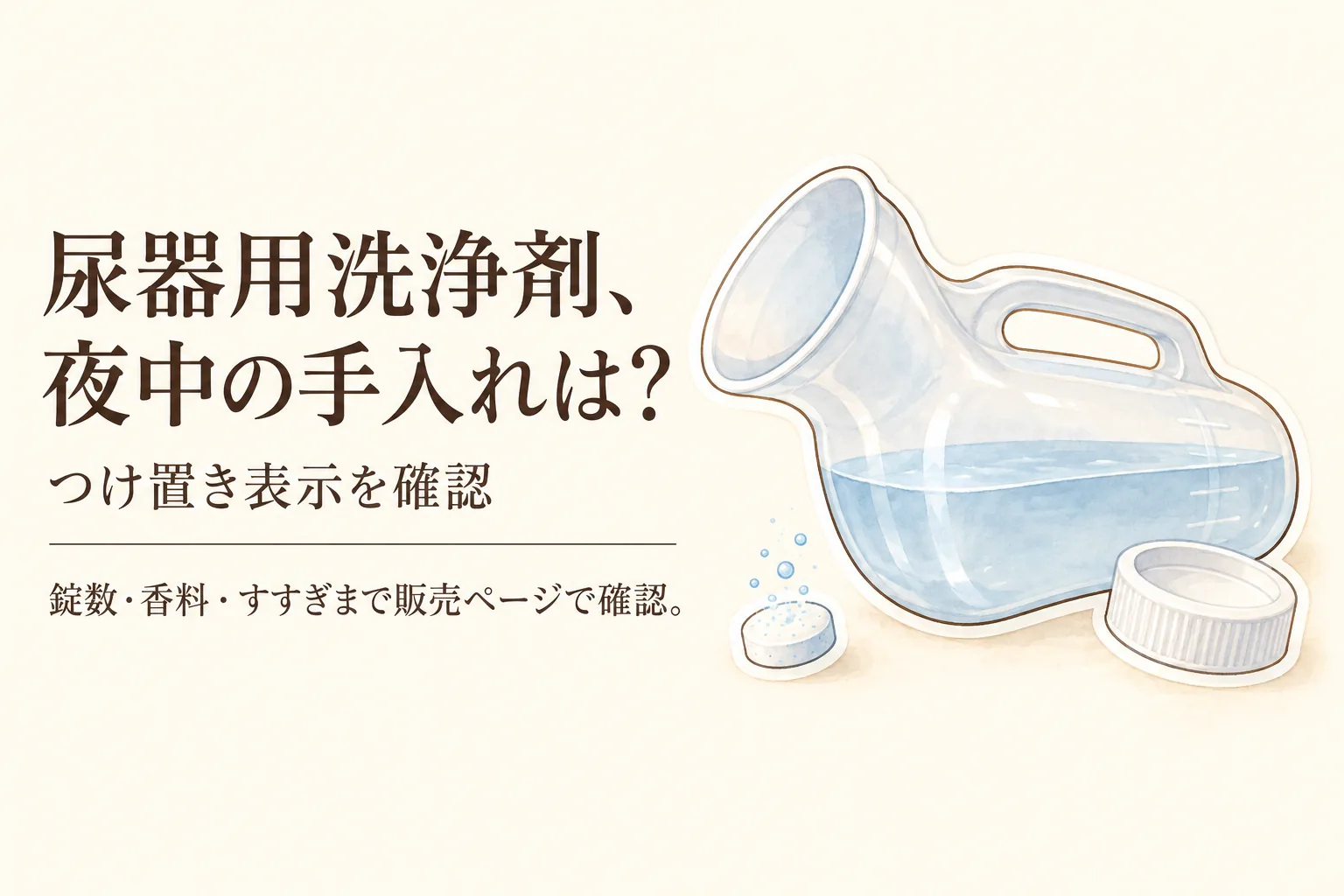 尿器用洗浄剤を楽天のレビュー数順で比較｜つけ置き・計量・においの表示を確認